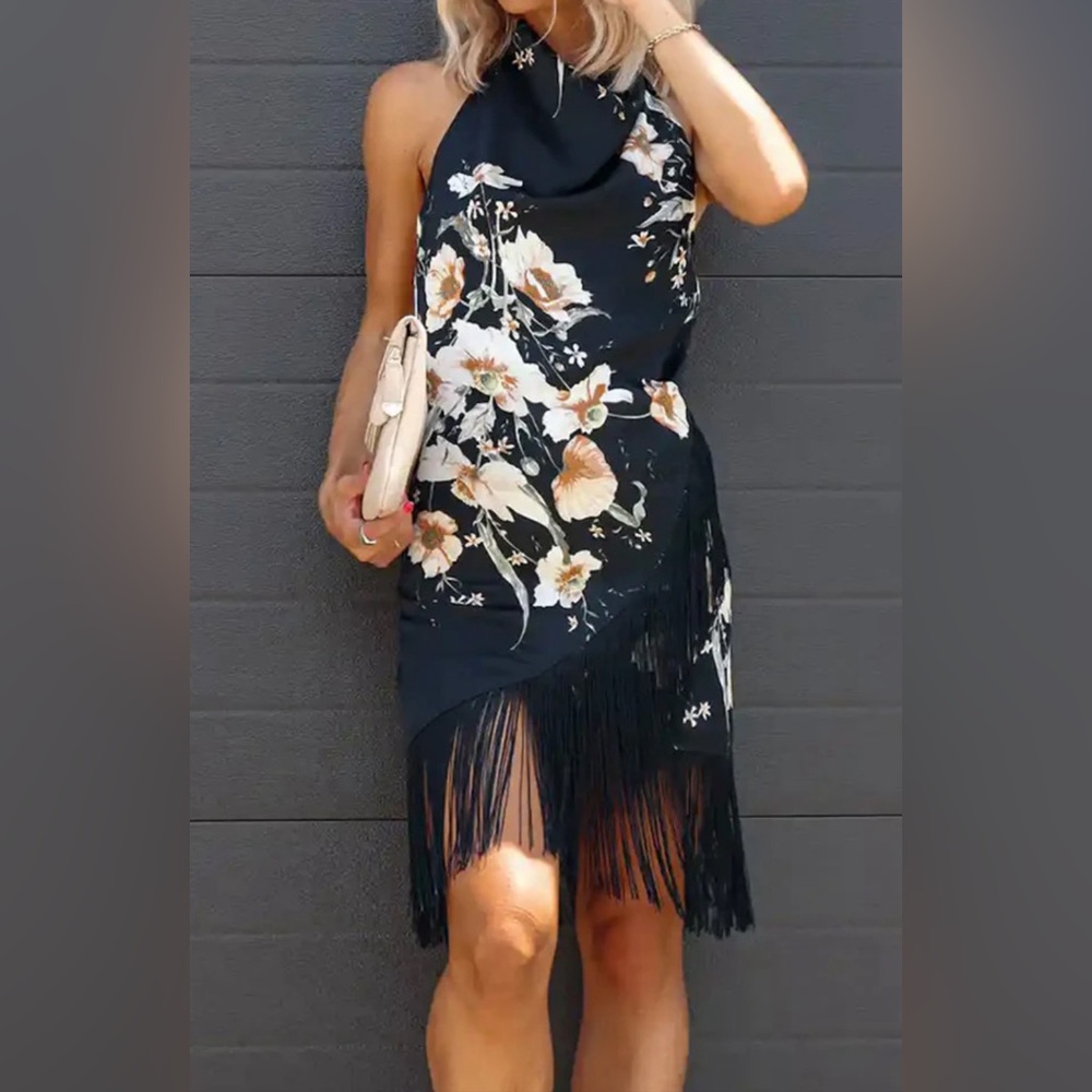 XL Vici Floral Halter Dress